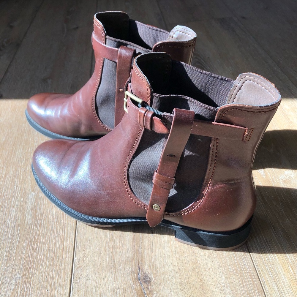 Ecco Women's Brown Leather Ankle Boots Eu 40 Us 9. - Picture 10 of 11